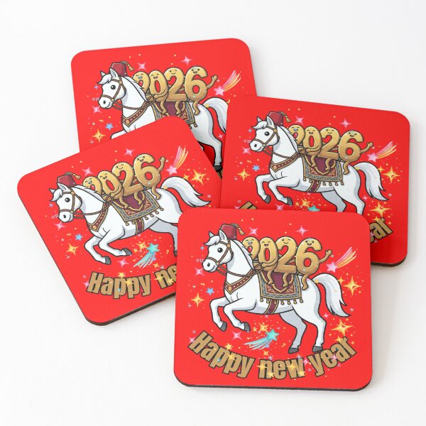 Item preview, Happy New Year 2026 Arabian Horse Cartoon designed and sold by Majnon8bp.