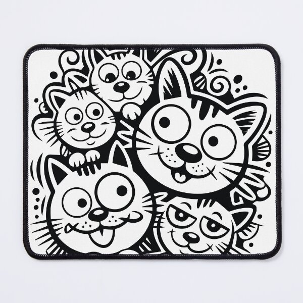 Item preview, Cute and funny cats doodle vector set. Cartoon cat or kitten characters design collection with flat color in different poses. Set of purebred pet animals isolated on white background. designed and sold by paratynka.