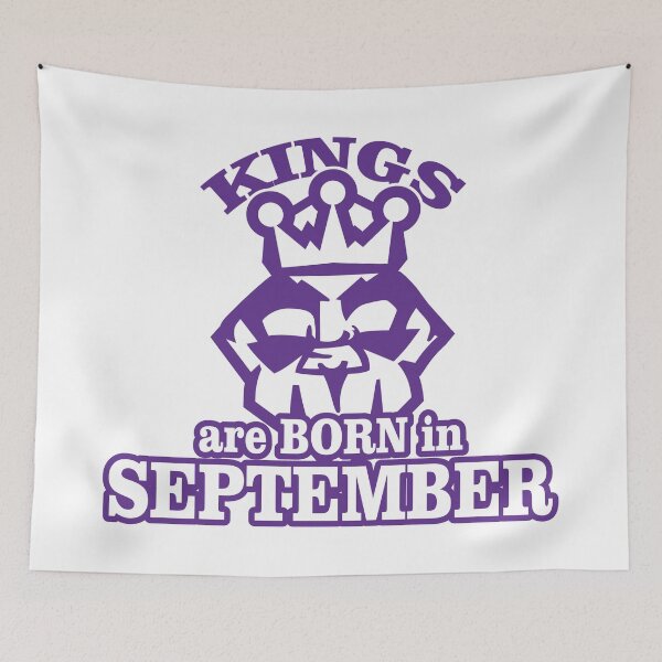 Item preview, Kings Are Born in September – Birthday Crown Typography Design designed and sold by TipTop GFX.