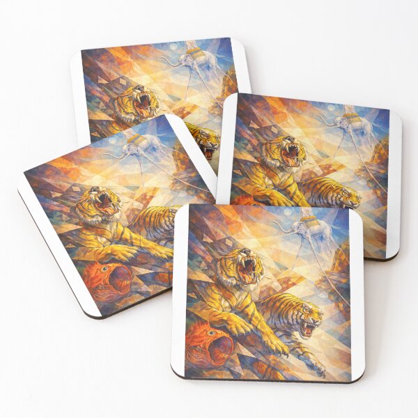 Item preview, Tiger and Elephant abstract designed and sold by ChicClicker.