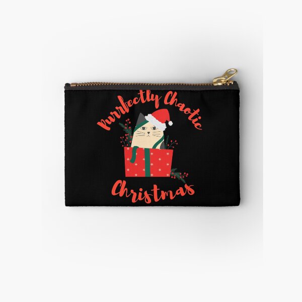 Item preview, Purrfectly Chaotic Christmas – on Black Funny Cat Holiday Design Quote for Cat Lovers designed and sold by Artycom.