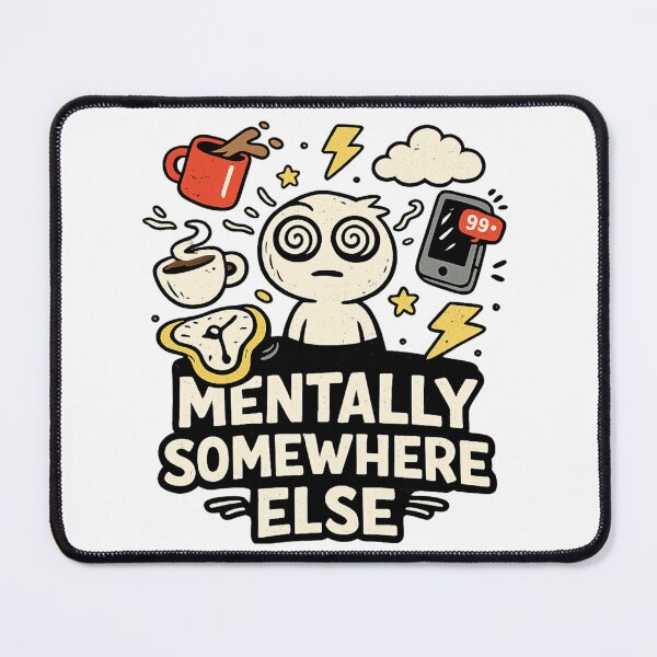 Item preview, Mentally Somewhere Else Funny Chaotic Meme Graphic designed and sold by MuMuetAbdel.