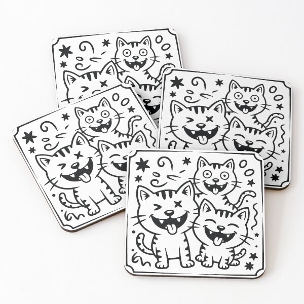 Item preview, Cute and funny cats doodle vector set. Cartoon cat or kitten characters design collection with flat color in different poses. Set of purebred pet animals isolated on white background. designed and sold by paratynka.