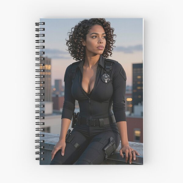 Item preview, Sarah agent in black suit rooftop balance designed and sold by CathryneDelamort.