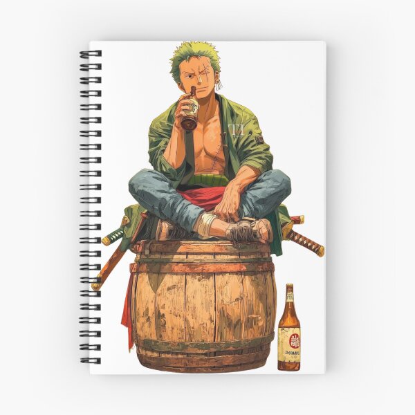 Item preview, Roronoa Zoro Drinking on a Sake Barrel Art designed and sold by SikanX.
