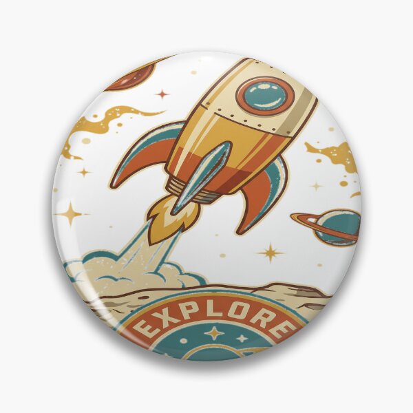 Item preview, Retro Space Exploration Vintage Rocket Ship Sci-Fi Fan Gift designed and sold by The Axylen Store.