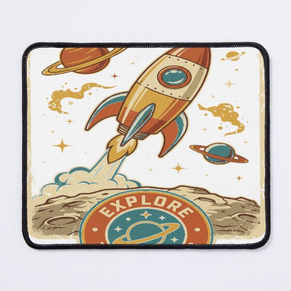 Item preview, Retro Space Exploration Vintage Rocket Ship Sci-Fi Fan Gift designed and sold by The Axylen Store.