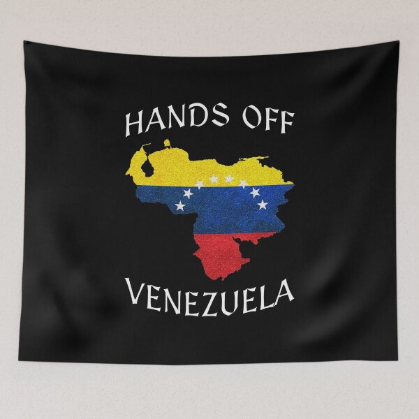 Item preview, Hands Off Venezuela Illustration | Peace and Sovereignty Typographic Art with map of venezuela designed and sold by ZechJohnRB.