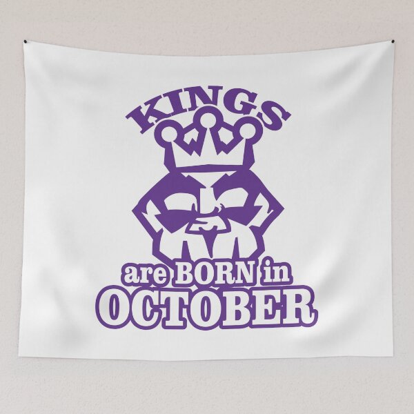 Item preview, Kings Are Born in October – Birthday Crown Typography Design designed and sold by TipTop GFX.