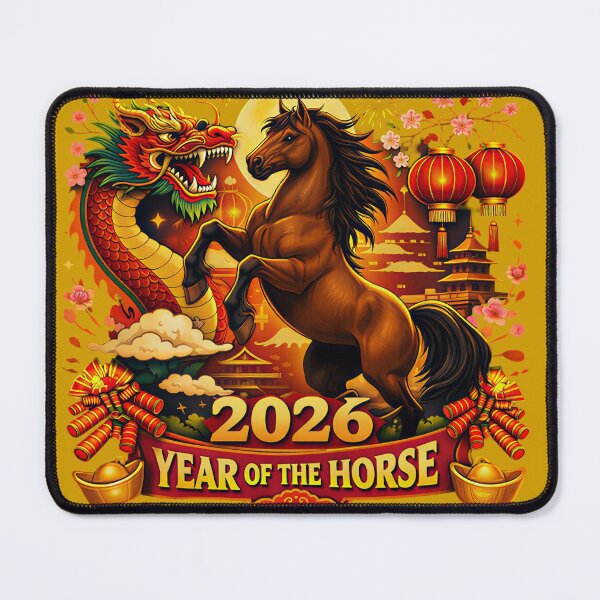 Item preview, 2026 Lunar New Year T-Shirt - Year of the Horse Chinese New Year Lucky Dragon Design designed and sold by UrbanEchoHub.