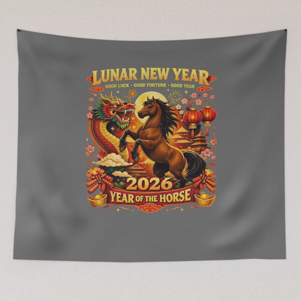 Item preview, 2026 Lunar New Year T-Shirt - Year of the Horse Chinese New Year Lucky Dragon Design designed and sold by UrbanEchoHub.