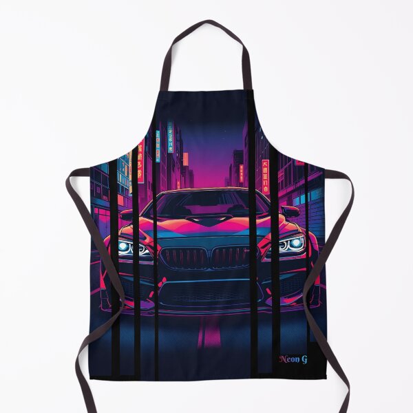 Item preview, B.W M6 sideways cyberpunk neon city, high contrast colors, cinematic lighting, bold vector illustration 10 designed and sold by Neon G.