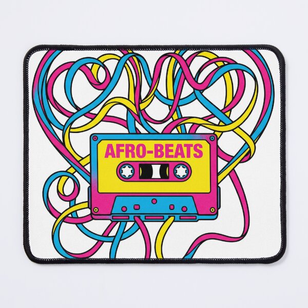Item preview, Afro-Beats Heart Tape - Retro Cassette Music Art designed and sold by Everyday Epics.