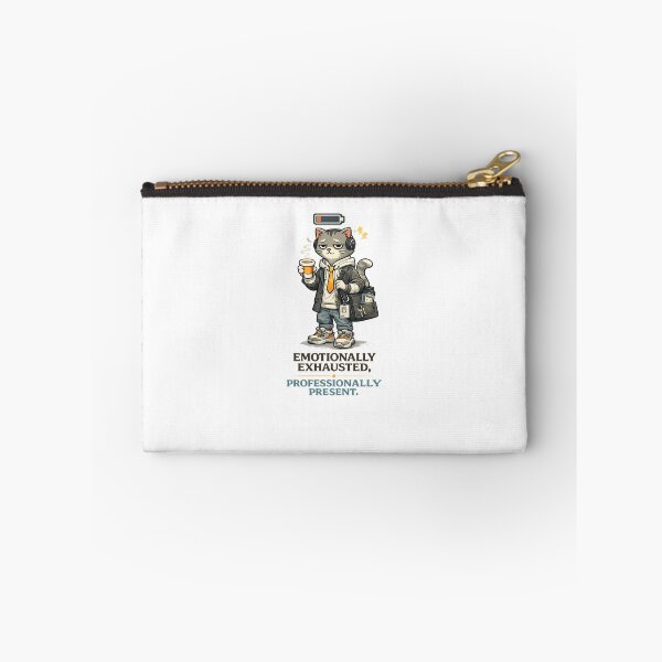 Item preview, Emotionally Exhausted, Professionally Present – Gen Z Office Cat designed and sold by CraftLum.