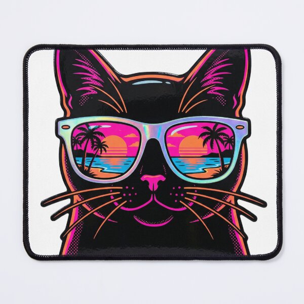 Item preview, Cool Cat Sunglasses Beach Sunset T-Shirt designed and sold by Everyday Epics.