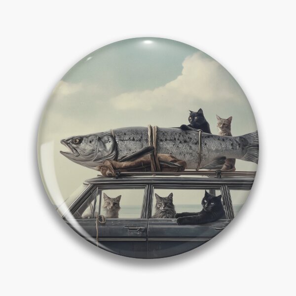 Item preview, Cats stationwagon with fish designed and sold by Brendon987.