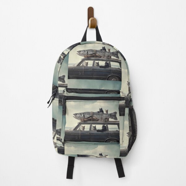 Item preview, Cats stationwagon with fish designed and sold by Brendon987.