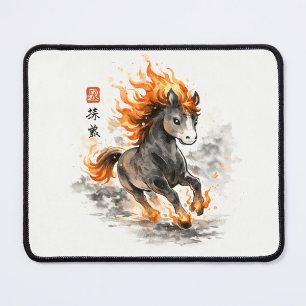 Item preview, Watercolor Fiery Horse – Year of the Horse Zodiac Art designed and sold by PunchDrop.
