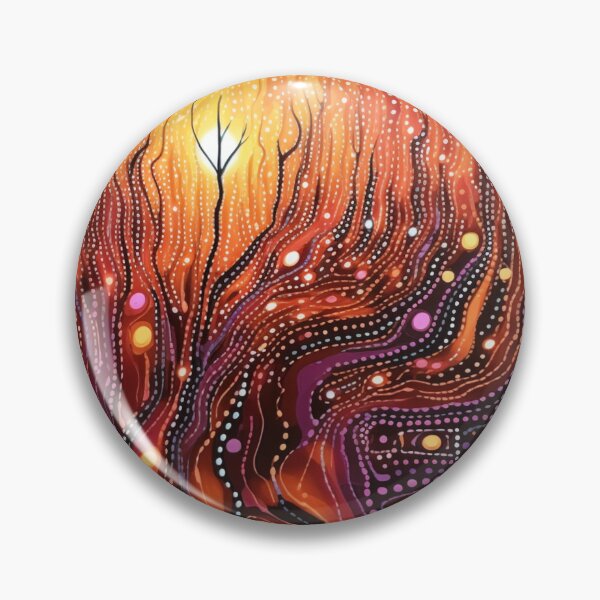 Item preview, Aboriginal Inspired Dot Art - Valley of Fire Lava designed and sold by GrinGalore.