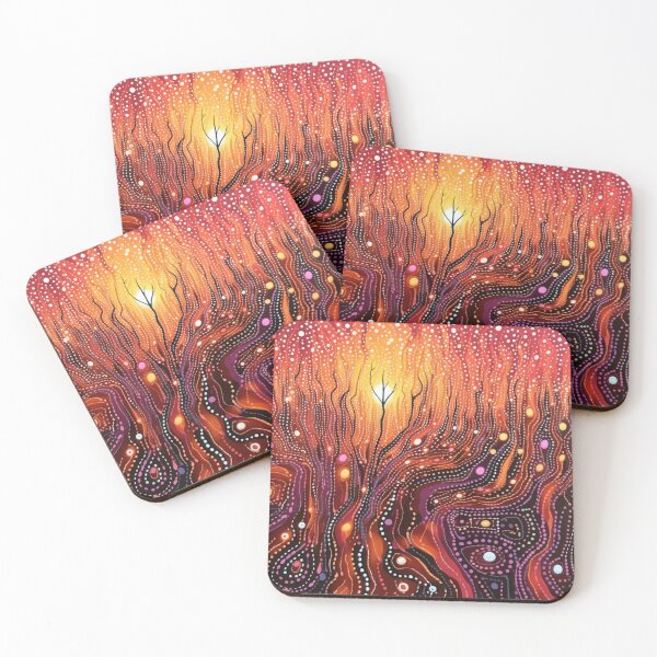 Item preview, Aboriginal Inspired Dot Art - Valley of Fire Lava designed and sold by GrinGalore.
