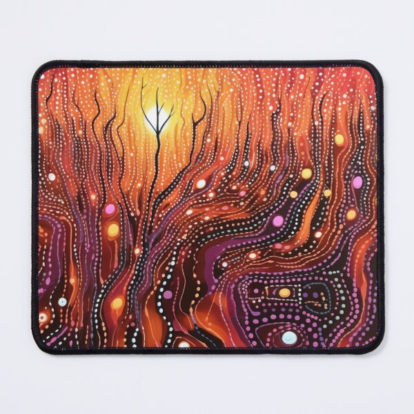 Item preview, Aboriginal Inspired Dot Art - Valley of Fire Lava designed and sold by GrinGalore.