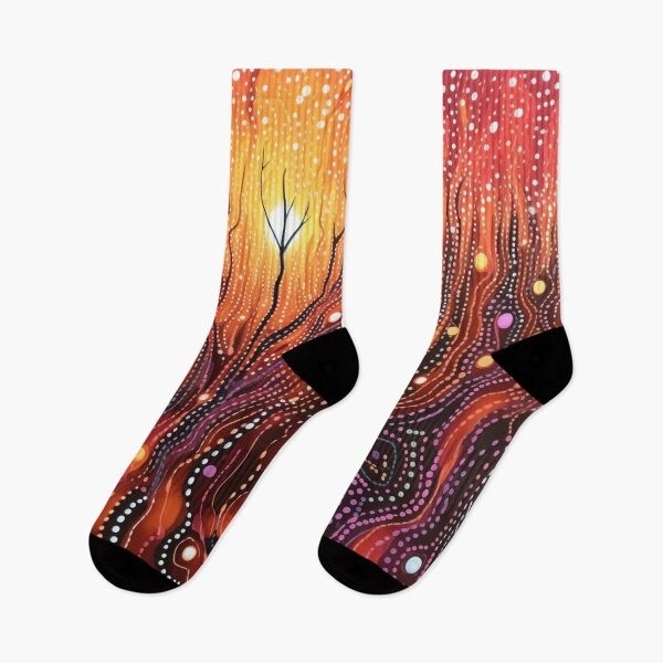 Item preview, Aboriginal Inspired Dot Art - Valley of Fire Lava designed and sold by GrinGalore.