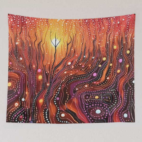 Item preview, Aboriginal Inspired Dot Art - Valley of Fire Lava designed and sold by GrinGalore.