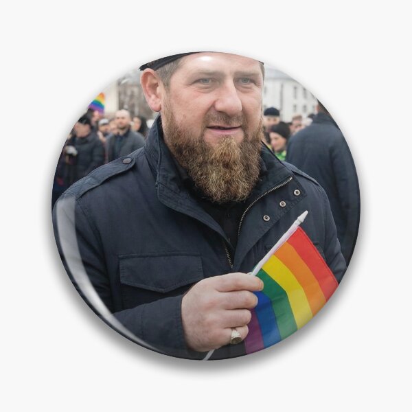 Item preview, Ramzan Kadyrov holding an LBGT flag. designed and sold by dictatormerch.