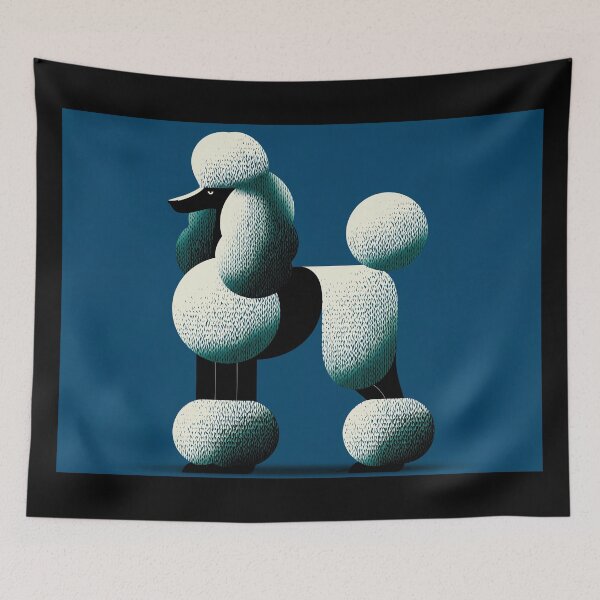 Item preview, Stylized Poodle with Geometric Fur designed and sold by lautir.