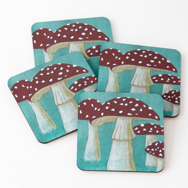 Item preview, Poison Mushrooms in the Deep Dark Forest designed and sold by storiedthreads.