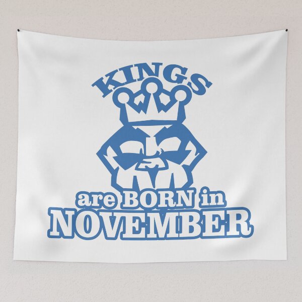 Item preview, Kings Are Born in November – Birthday Crown Typography Design designed and sold by TipTop GFX.
