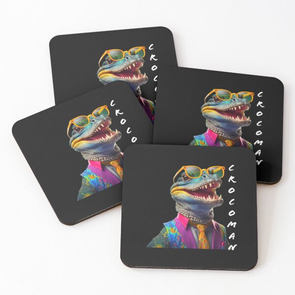 Item preview, Funny Crocodile in Sunglasses – Cool Animal Cartoon | Streetwear Style Sticker & T-Shirt Design designed and sold by zevorgue.