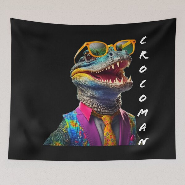 Item preview, Funny Crocodile in Sunglasses – Cool Animal Cartoon | Streetwear Style Sticker & T-Shirt Design designed and sold by zevorgue.