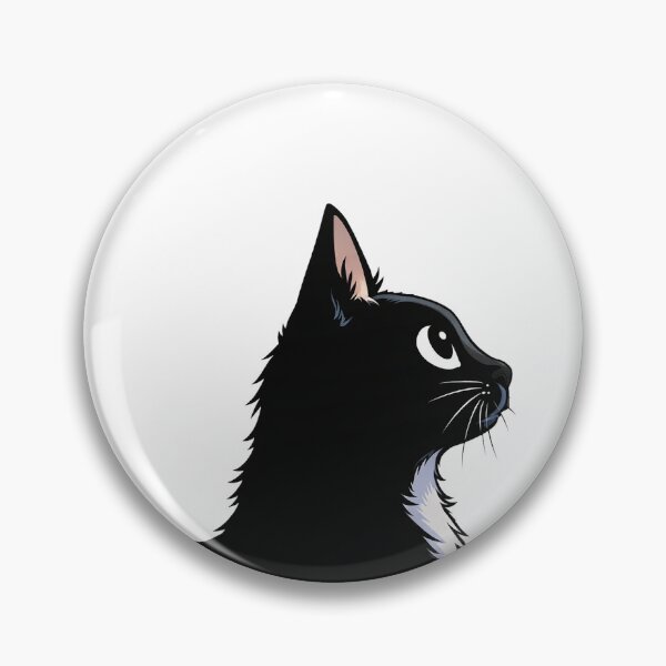 Item preview, Minimal Black Cat Cartoon Illustration, Cat profile designed and sold by Pacika.