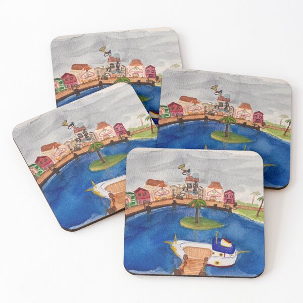 Item preview, toontown inspired watercolor donalds dock designed and sold by mal-the-toon.
