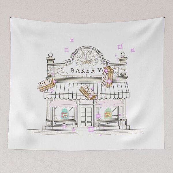 Item preview, Magical Bakery Illustration – Dreamy Cake Shop with Floating Desserts designed and sold by Sugar Wisdom .