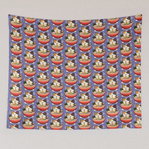 Item preview, Ramen Noodle Calico Cat designed and sold by Matted Out Art.