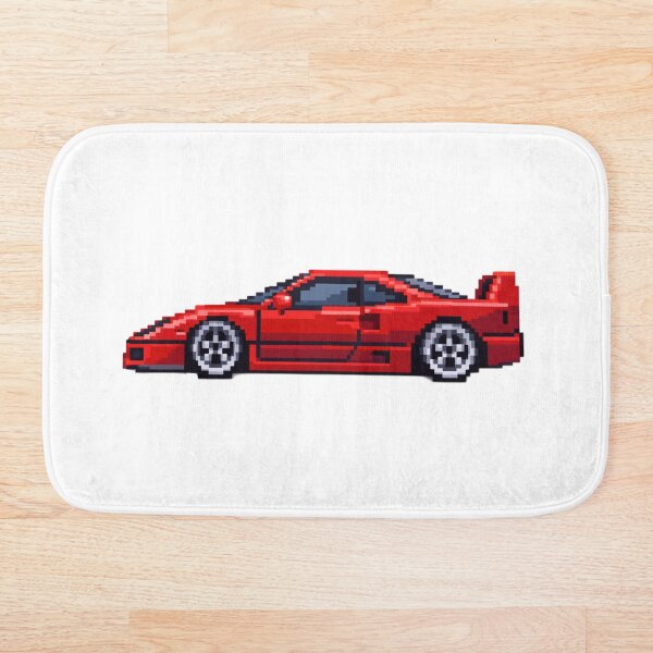 Aperçu de l'œuvre Illustration pixel art d'une voiture de sport rouge vue de côté créée et vendue par TorqueThread.