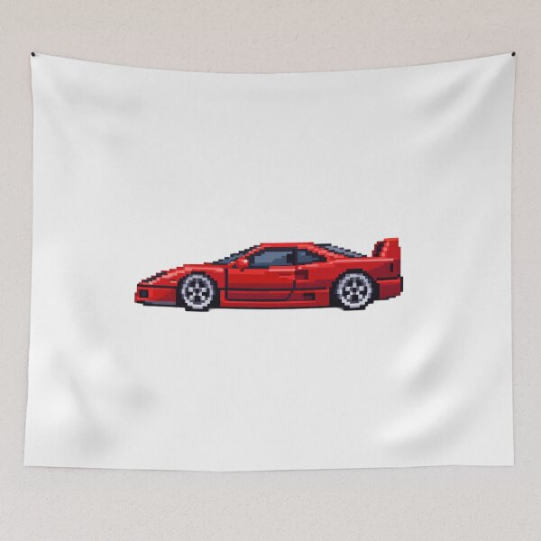 Item preview, Pixel Art Red Sports Car Side View Illustration designed and sold by TorqueThread.