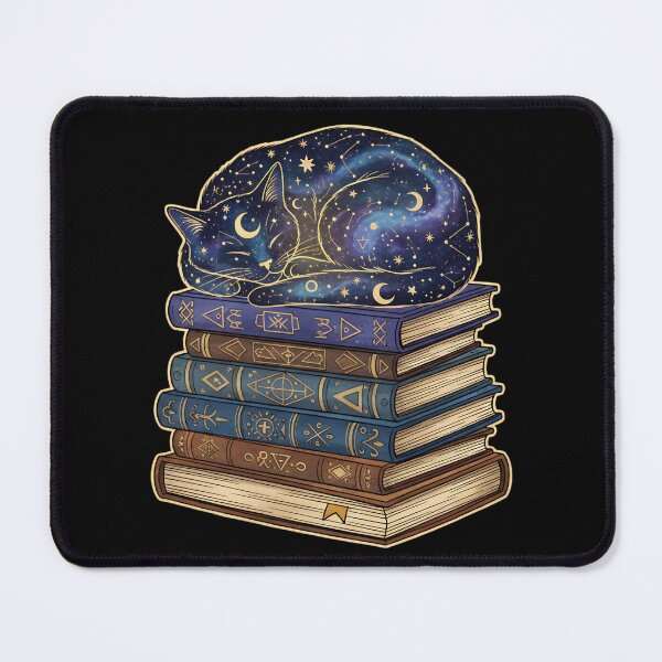 Item preview, Celestial Library Cat Illustration designed and sold by HoruxDesign.