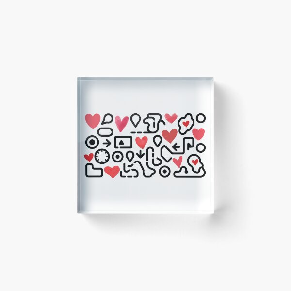 Item preview, Digital Love Map: Abstract Heart Doodles designed and sold by Pukisdaizi.