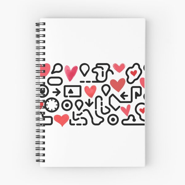 Item preview, Digital Love Map: Abstract Heart Doodles designed and sold by Pukisdaizi.