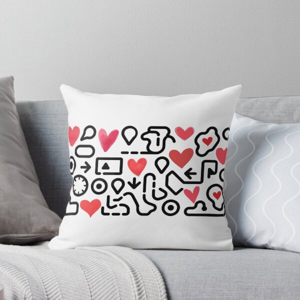 Item preview, Digital Love Map: Abstract Heart Doodles designed and sold by Pukisdaizi.