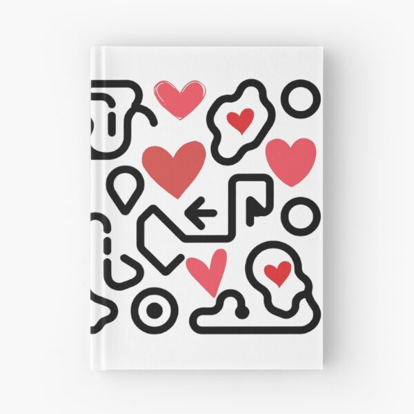 Item preview, Digital Love Map: Abstract Heart Doodles designed and sold by Pukisdaizi.