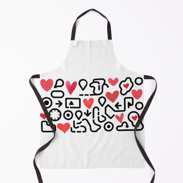 Item preview, Digital Love Map: Abstract Heart Doodles designed and sold by Pukisdaizi.
