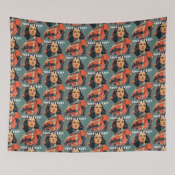 Item preview, Vintage Science Fiction Astronaut Woman designed and sold by Vintage City.
