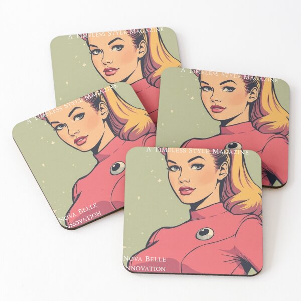 Item preview, Vintage Pink Sci-Fi Astronaut Woman designed and sold by Vintage City.