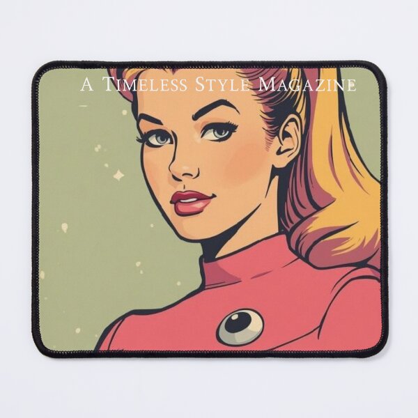 Item preview, Vintage Pink Sci-Fi Astronaut Woman designed and sold by Vintage City.