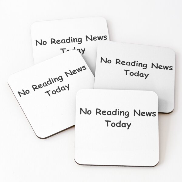 Item preview, No Reading News Today – Funny Digital Detox Quote | No Reading News Today Design designed and sold by adjamine.