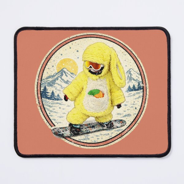 Item preview, Cute Snowboard Bunny Costume – Vintage Winter Badge Illustration designed and sold by SkiStickerHub.